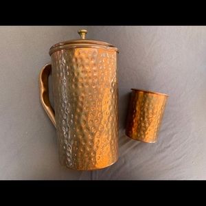 COPPER PITCHER WITH MATCHING CUP